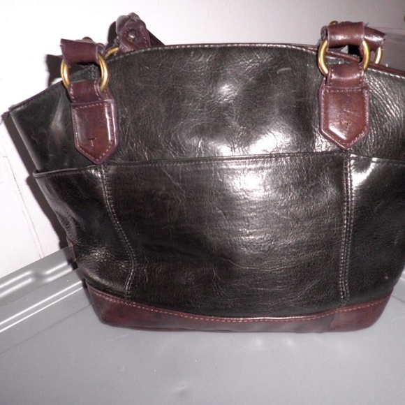 Tignanello Black & Brown Leather Bucket Bag - Picture 2 of 5